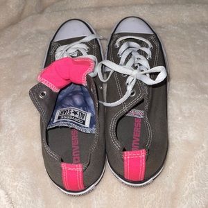 Grey pink converse